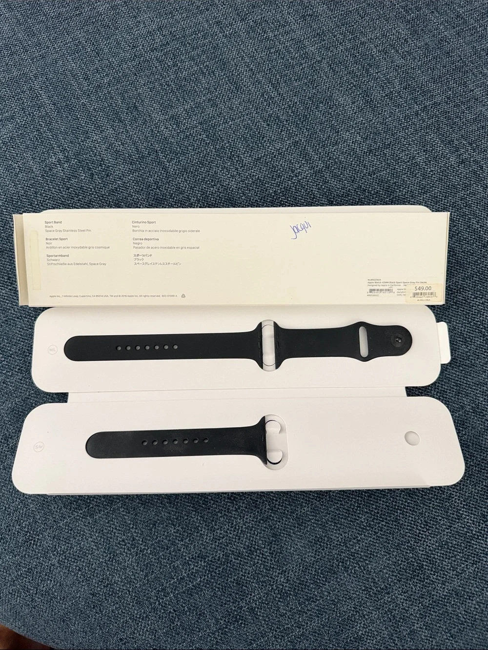 Apple Watch Sport Bands - Black & Antique White (Two-Pack)